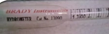 NEW OLD STOCKC 13090  HYDROMETER  Brady Instruments