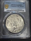 1928 S Peace Silver Dollar PCGS Genuine - UNC Details (92 - Cleaned)