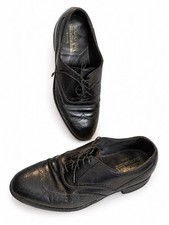 Bostonian Mens Black Leather Wingtip Brogue Dress Shoes Made in USA 9.5 C/A