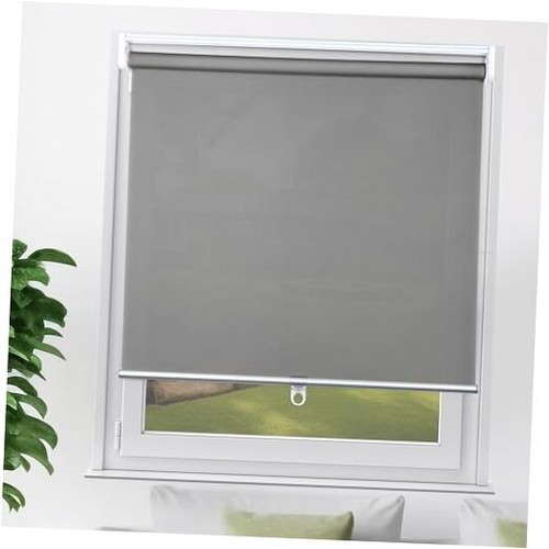 Cordless Roller Shades Pull Down Window Blinds Room Darkening Rolled Up Shades - Picture 1 of 8