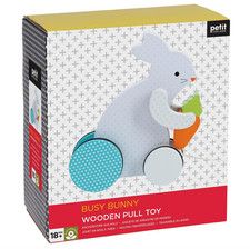 Petit Collage Busy Bunny Wooden Pull Toy