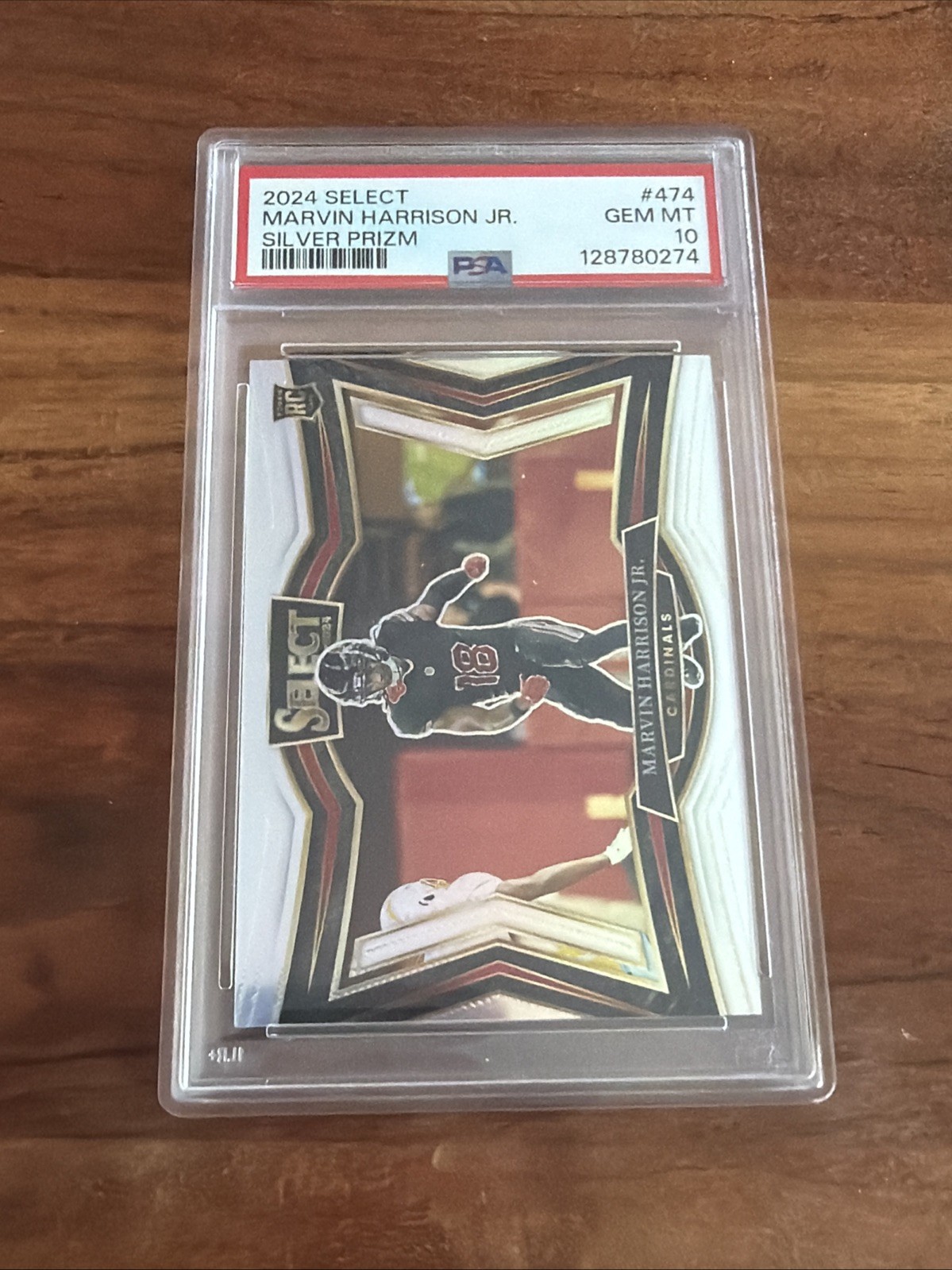 2024 Select MARVIN HARRISON JR Silver Prizm Field Level Cardinals PSA 10