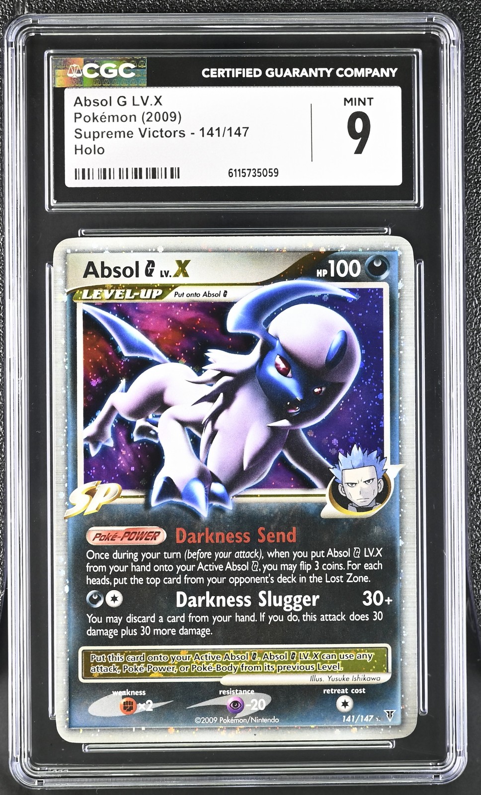 CGC 9 MINT Absol G LV.X 2009 Supreme Victors 141/147 Holo Pokemon Card