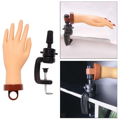 Übungshand für Acrylnägel, flexible Silikon Nagel Maniquin Hand, zum,