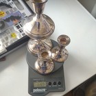 STERLING Silver Weighted  CANDLE holders, use or scrap , 1158  grams — photo 2