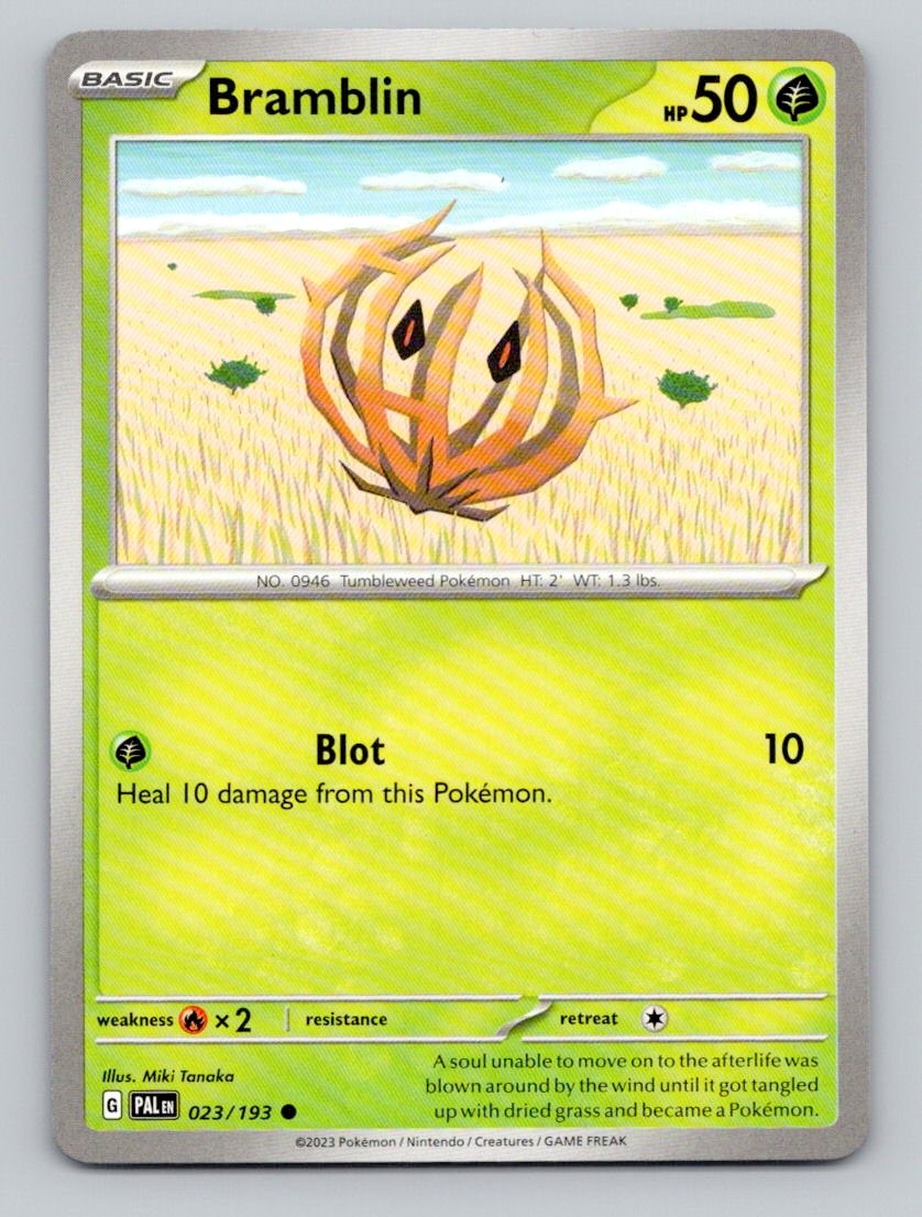 Bramblin 023/193 Common Paldea Evolved Pokemon Reverse Holo Near Mint