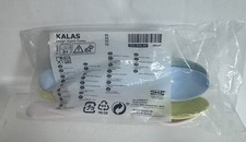NEW IKEA KALAS Plastic Spoons 4 Pack Pastel Multicolor BPA-Free Kids Utensils