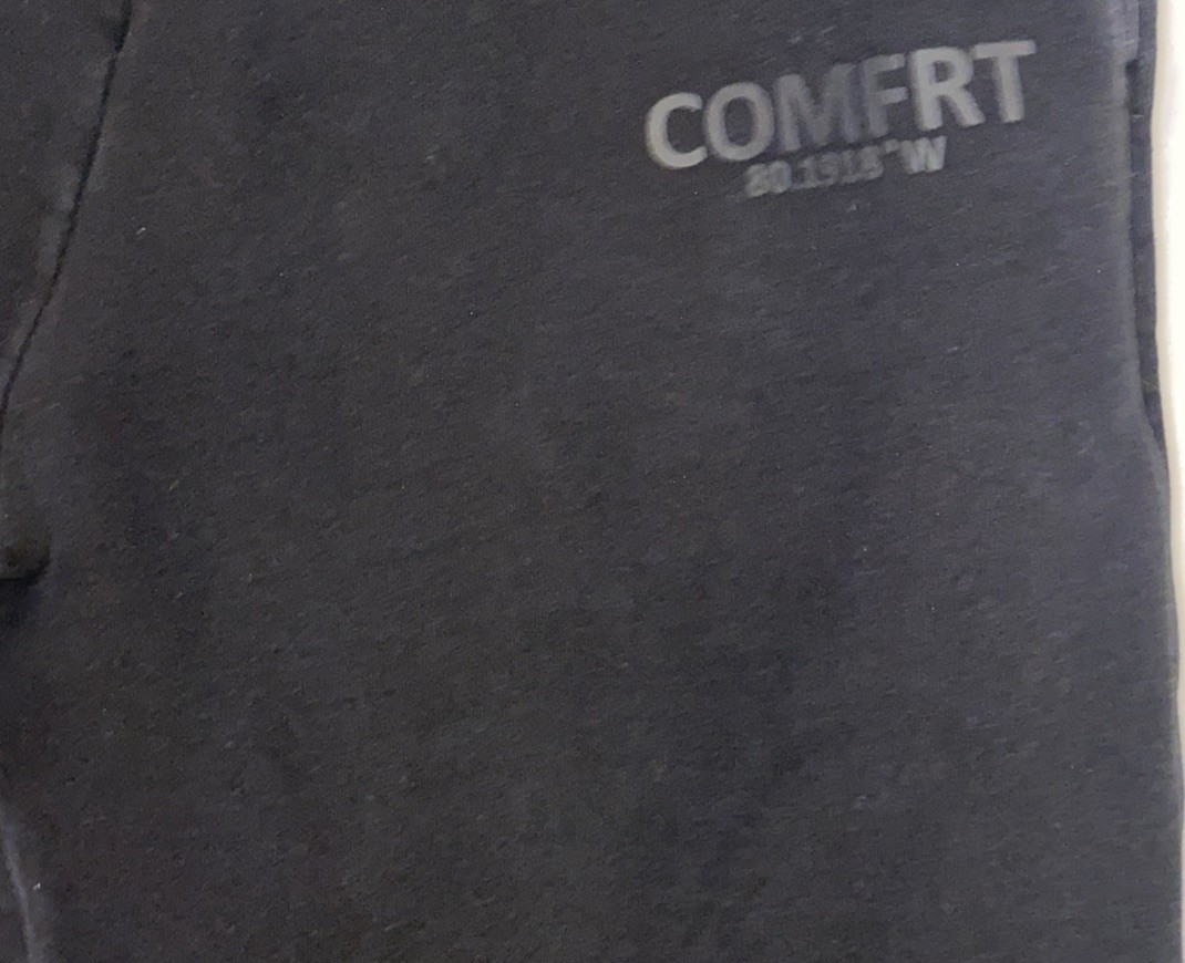 Comfrt Travel Essentials Sweatpants Black Obsidian XL  Cotton Sweats Unisex
