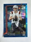 2025 TOPPS CHROME FOOTBALL DRAKE MAYE True Blue /150 REFRACTOR PATRIOTS