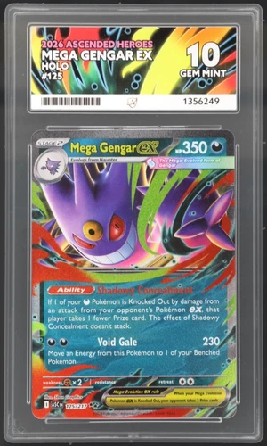 ACE 10 Pokemon Mega Gengar EX 125/217 Ascended Heroes