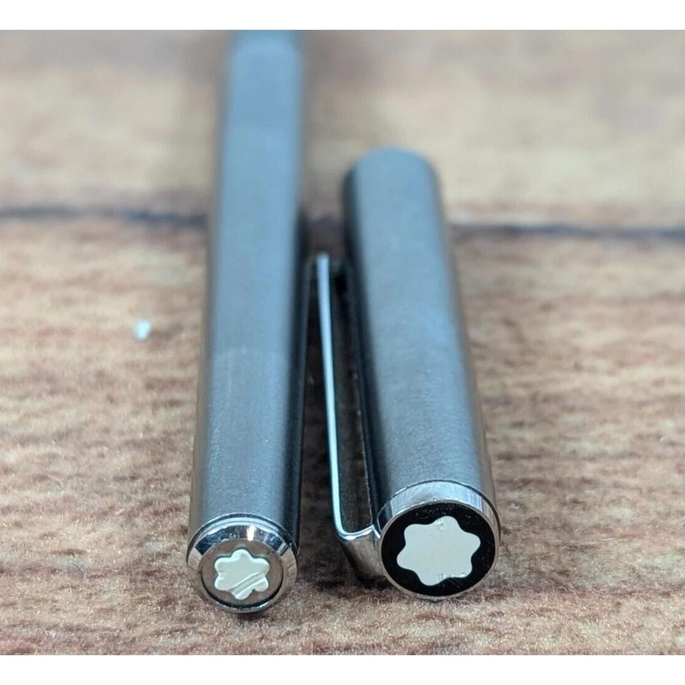 Montblanc Noblesse Titanium Plated Ballpoint Pen Stainless Steel Engraved No Ink - Image 4 of 4