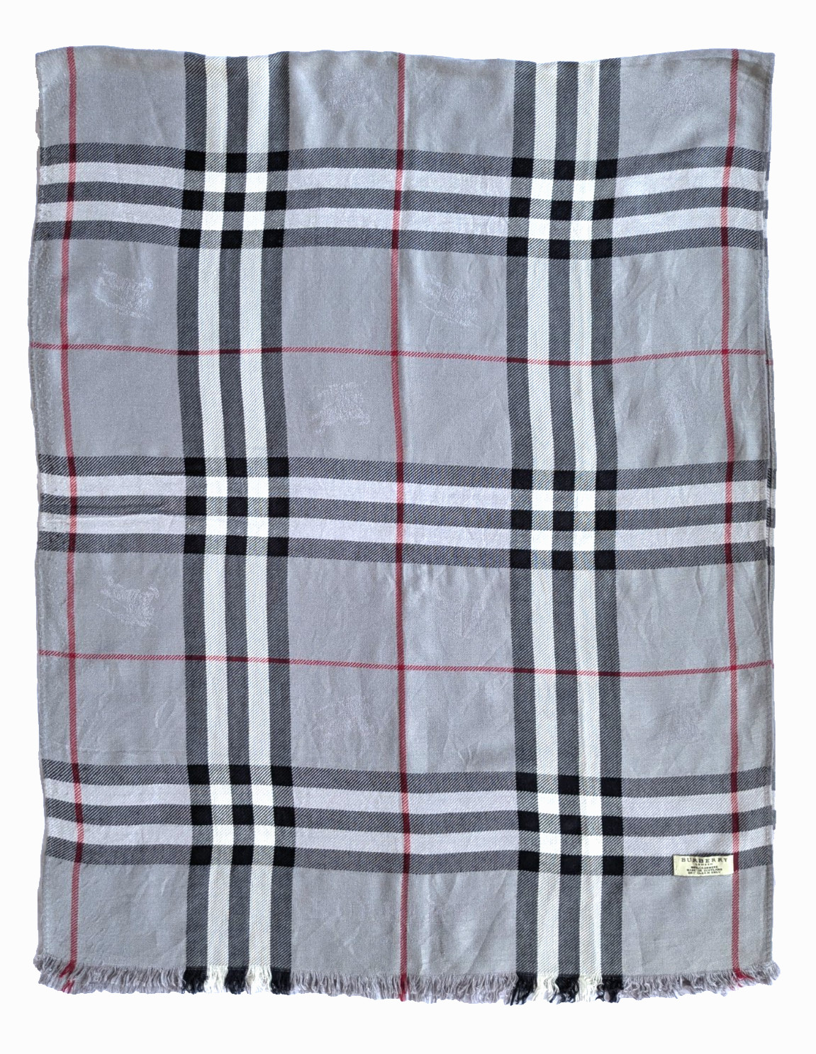 Burberry Shawl 100% Cashmere Rectangular Scarf So… - image 4