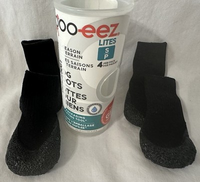 Goo-Eez Lites All Season Terrain Dog Booties, Small, Pack of 4, Black, GZL1000