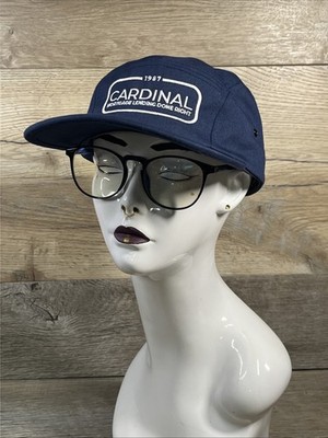 THE CLASSICS Yupoong 5 Panel Clip Back Hat Cardinal Mortgage Navy Blue Cap