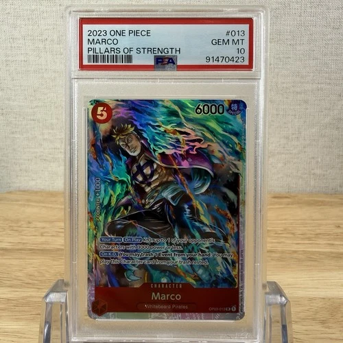 2023 One Piece Pillars Of Strength Marco Super Rare Op03-013 PSA 10 English