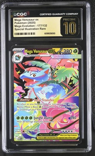 CGC 10 PRISTINE Mega Venusaur ex 177/132 Mega Evolution SIR Pokemon Card