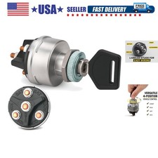 4-Position Universal Ignition Key Switch for 12V Car, Truck, Tractor, Trailer...