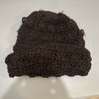 Brown Solid Knit Beanie Hat for Unisex Adults, One Size — photo 1