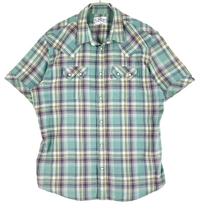 LEVIS STRAUS & CO Herren Kurzarm Casual Formelles Hemd Größe XL