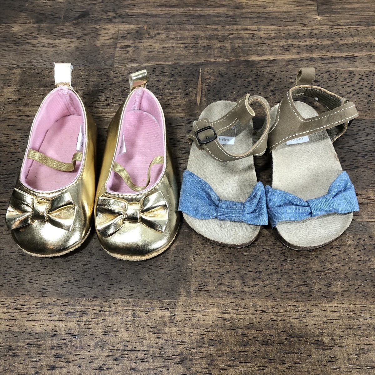 Lot Shoes For Baby Girl Sandals, Little Treasures, Carters, 3-6 M