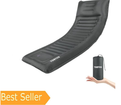 TOBTOS Inflatable Camping Sleeping Pad with Pillow Thick 6 Inch Ultralight