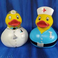 Doctor and Nurse Pair of Rubber Ducks NEW Yarto