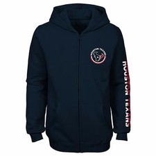 Outerstuff NFL Youth Girls Houston Texans Brilliant Full Zip Fleece Hoodie
