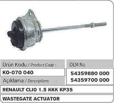 Renault - Dacia - Suzuki 1.5 DCI Turbo Wastegate Actuator 54359880000