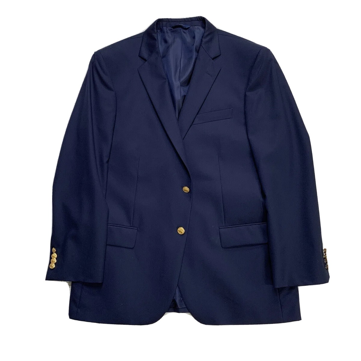 Mens 43 R Brooks Brothers Madison Fit Navy Blue Gold Button Mens 43 R Brooks Brothers Madison Fit Navy Blue Gold Button