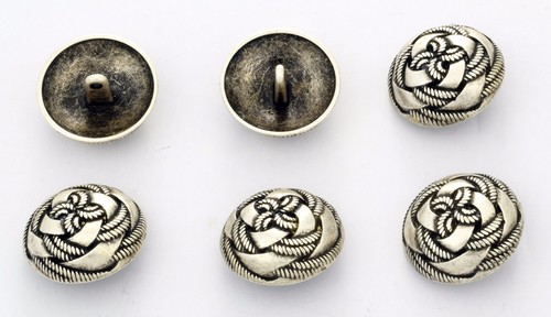 6 bottoni in metallo serie marina - CORDA INTRECCIATA - sailor buttons - Imagen 3 de 6