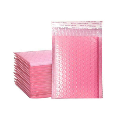 50 Pack Durable Poly Bubble Mailers Assorted Sizes Secure Padded Envelope Bags - Picture 13 of 16