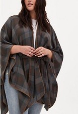 Womens Torrid Outlander Tartan Plaid Belted Ruana OS One Size NWT