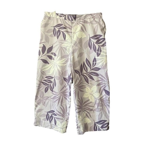 Vintage 90’s Alfred Dunner Wide Leg Crop Pants womens size 14P - Picture 1 of 4