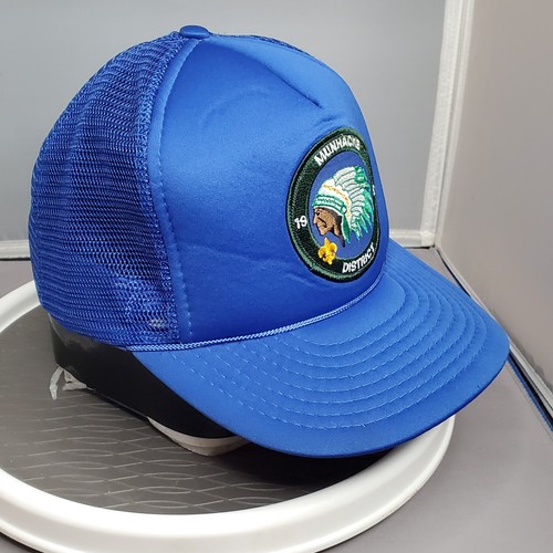 Cappello camionista vintage Boy Scouts 1992 Munhacke District Council CP BSA Camp Patch - Foto 2 di 18