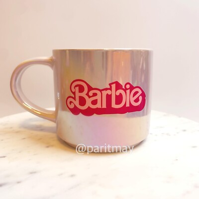 Barbie Pink Iridescent Pearl Stoneware 15oz Coffee Mug (NEW) | eBay