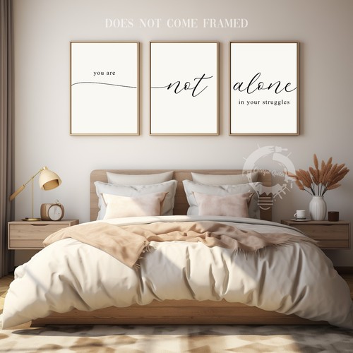 You are Not Alone in Your Struggles, Set of 3 Poster Prints, Home Wall Décor - Picture 2 of 5