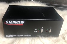 Starview 2 Port Dual DVI USB KVM Switch With Audio