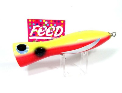 Feed Lures Pin 100 Hand Made Wood Popper Floating Lure 100 grams 43-0043