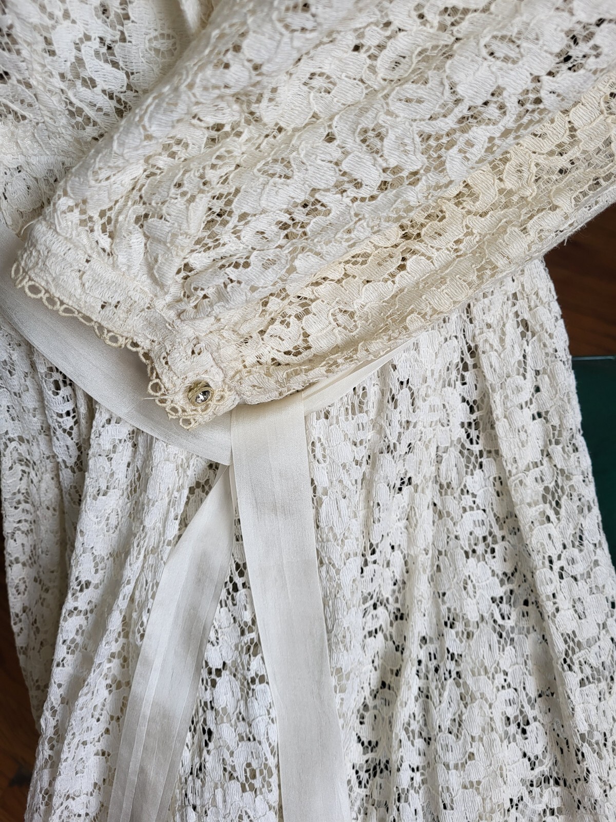 Gay Gibson 50s Ivory Lace Party Dress Size 0-2 - image 9