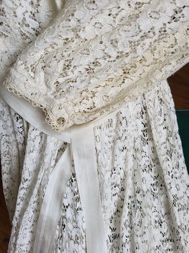 Gay Gibson 50s Ivory Lace Party Dress Size 0-2 - Picture 9 of 11
