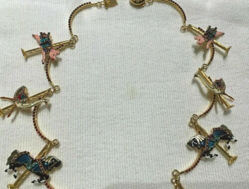 Collar de carrusel de almuerzo en el Ritz enchapado 24 k - Imagen 3 de 6