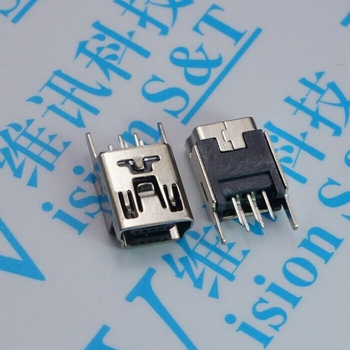 20 Stck. Mini USB Typ B Buchse 5 Pin DIP 2 Pin Vertikales Bein PCB Buchse Stecker - Bild 2 von 2