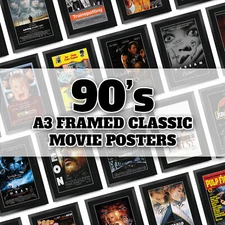 90s Classic Movie Posters Framed Vintage Retro Film Prints High-Quality Wall Art