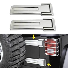 Chrome Dress-up Kit Rear Door Hinge Covers Trim For 2007-2017 Jeep Wrangler Jk Chrome Dress-up Kit Rear Door Hinge Covers Trim For 2007-2017 Jeep Wrangler Jk