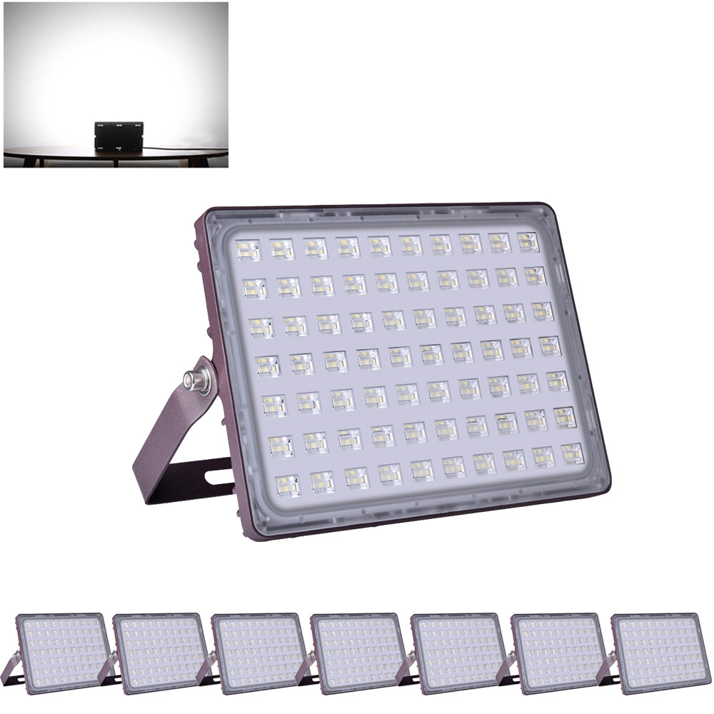 8x LED eh reflector colocado 100w luces de seguridad jardín lámpara ultra delgado 8x LED eh reflector colocado 100w luces de seguridad jardín lámpara ultra delgado