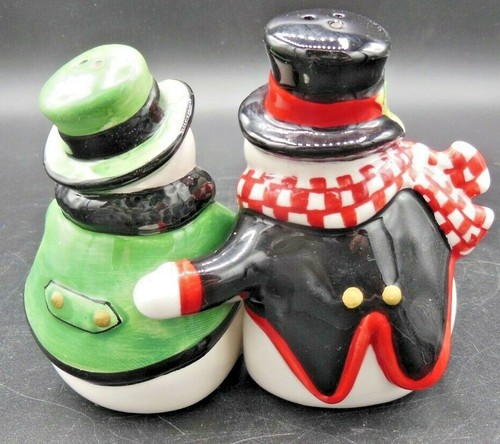 Fitz & Floyd Essentials Holiday Jolly Snowman Salt and Pepper - Picture 3 of 6