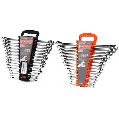 30PC Combination Wrench Tool Set Mechanics 12-Point Box end Metric SAE CRV