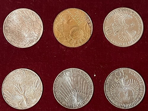 GERMANY 1972 MUNICH OLYMPICS, SET OF 24 SILVER 10 MARK COINS, IN ORIGINAL CASE - Picture 9 of 22