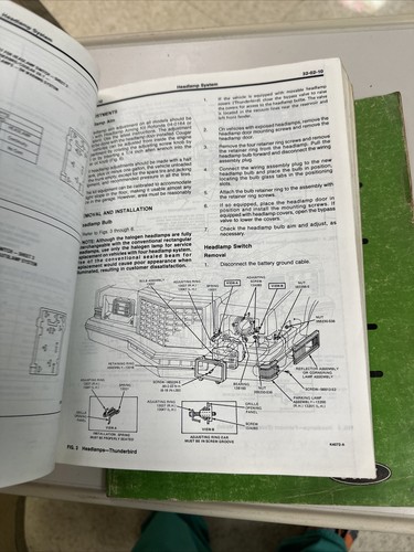 1980 Factory Ford Car shop Manual Body Chassis Electrical Thunderbird Cougar XR7 - Picture 8 of 10
