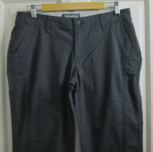 Pantalone donna Eddie Bauer grigio kaki taglia 8 32x31 elasticizzato 117-30026 nuovo con etichette - Foto 2 di 7
